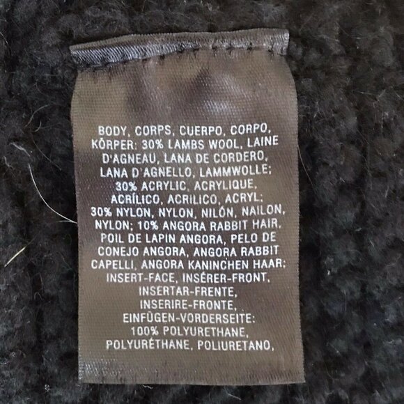 Moth Anthro Oltrarno Black Wool Blend Cardigan - Picture 6 of 9